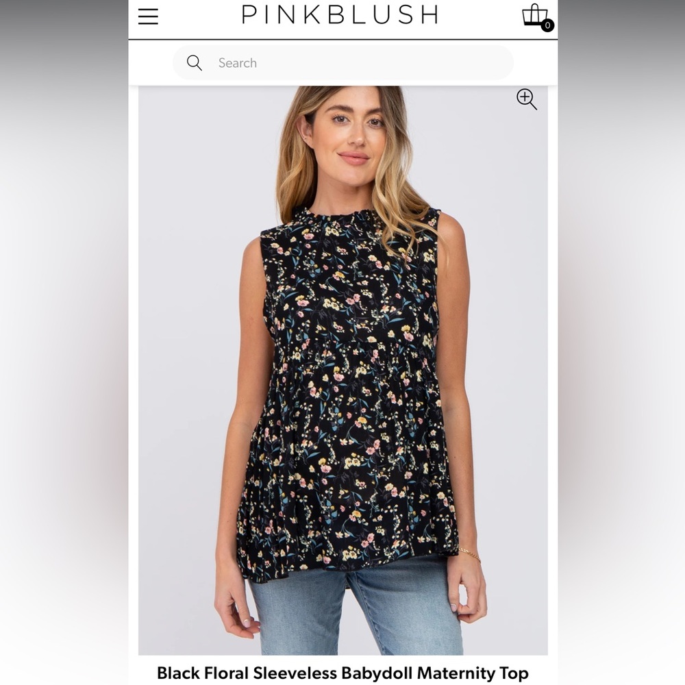 Sleeveless babydoll maternity top